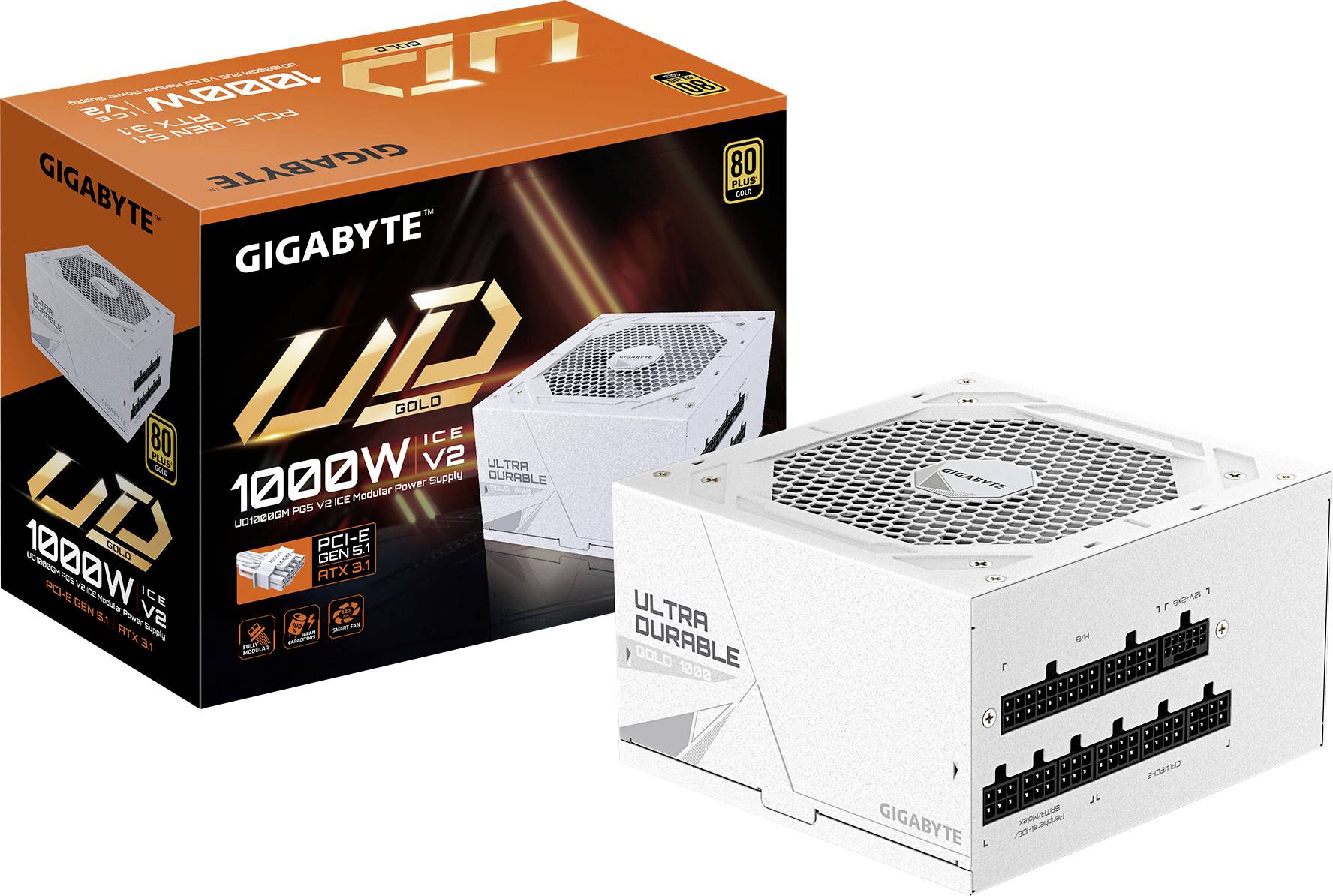 Gigabyte GP-UD1000GM PG5 ICE Netzteil / Stromversorgung 1000W ATX 80PLUS® Gold