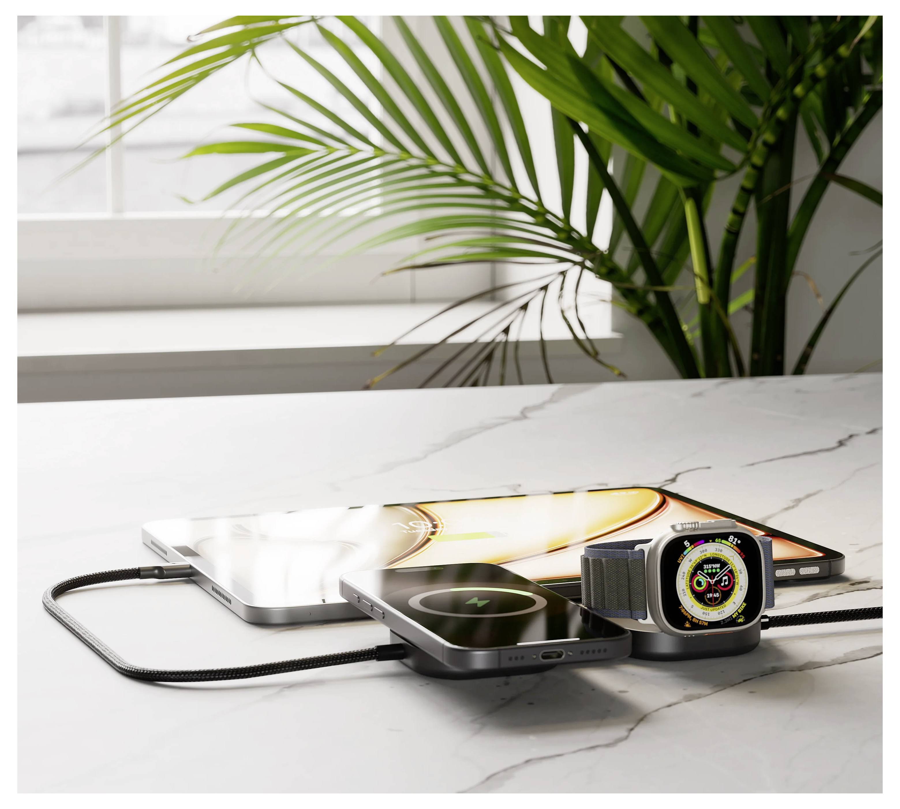 ZENS Induktions-Ladegerät ZECC07B ZECC07B/00 Ausgänge Induktionslade-Standard, Apple MagSafe, USB-C® Schwarz