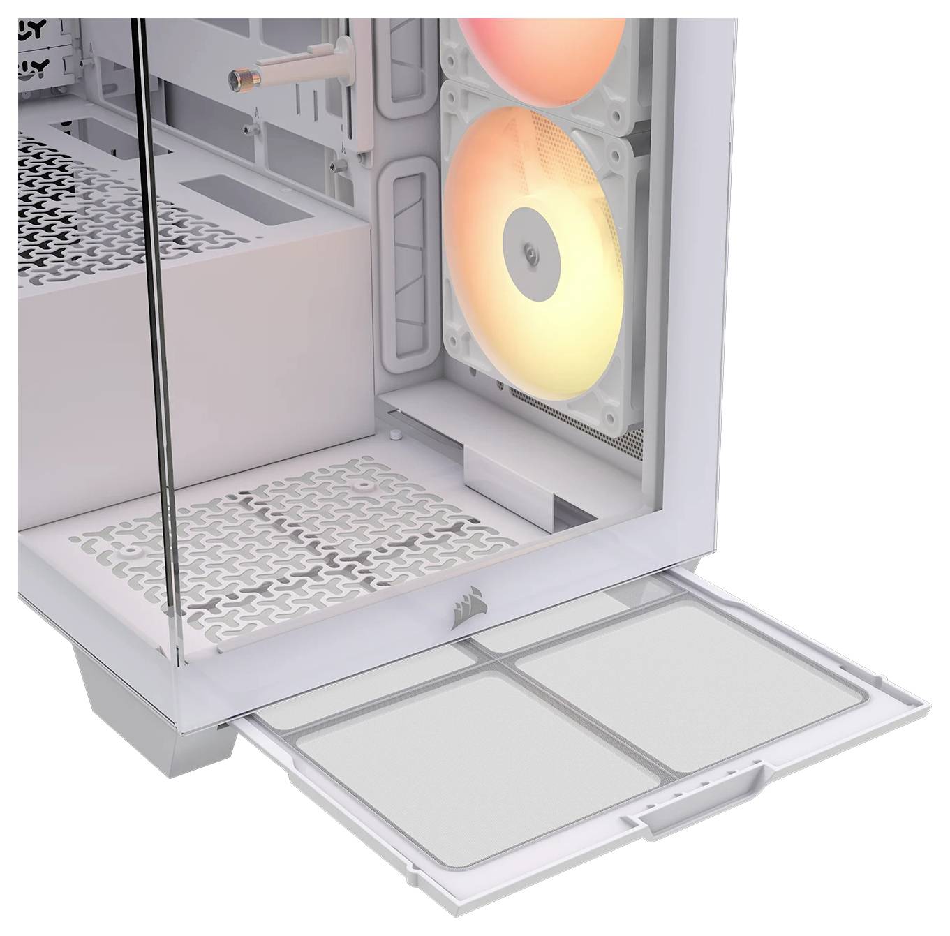 Corsair Geh Midi 3500X RSR ARGB Midi-Tower PC-Gehäuse, Gaming-Gehäuse Weiß