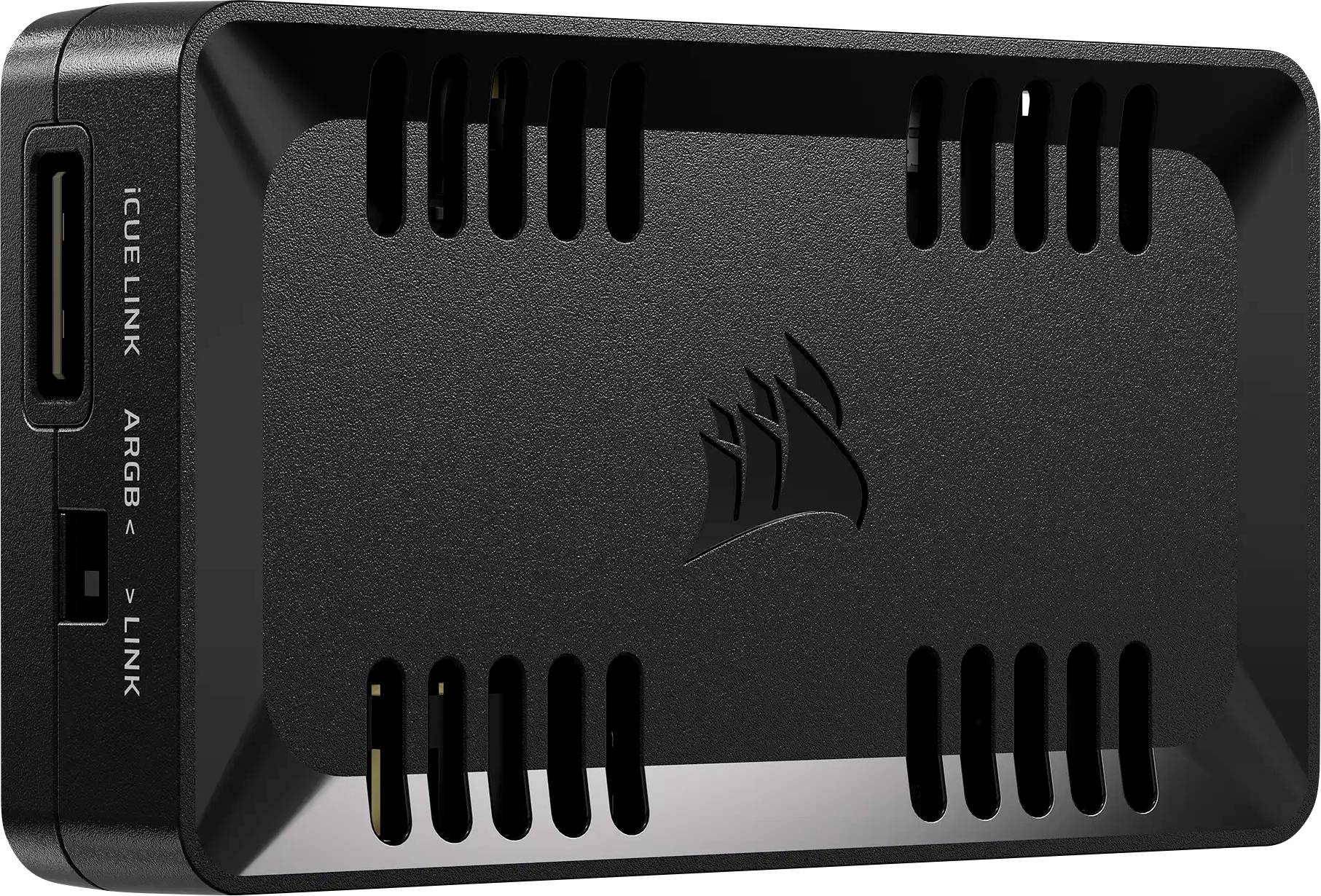 Ein schwarzes elektronisches Gerät mit der Aufschrift 