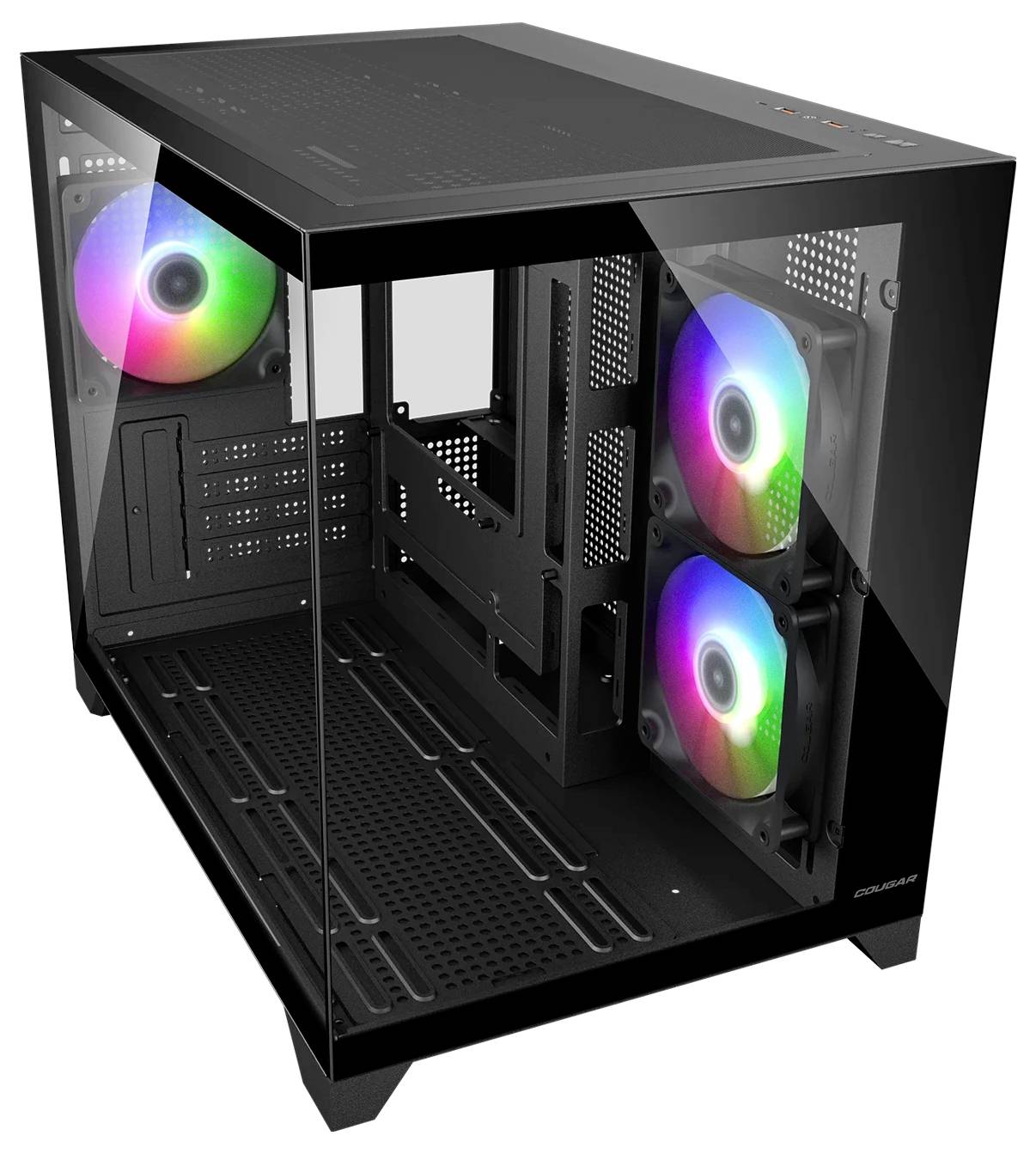Cougar FV150 Mini-Tower PC-Gehäuse, Gaming-Gehäuse Schwarz