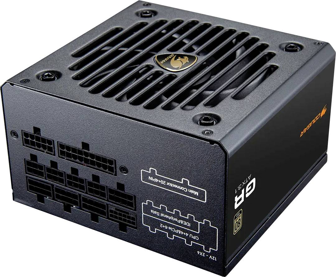 'Be Quiet! Pure Power 11 FM' Netzteil, schwarz, mit mehreren Anschlüssen und Lüftungsgitter auf der Oberseite, verwendet für Computeraufbauten.
