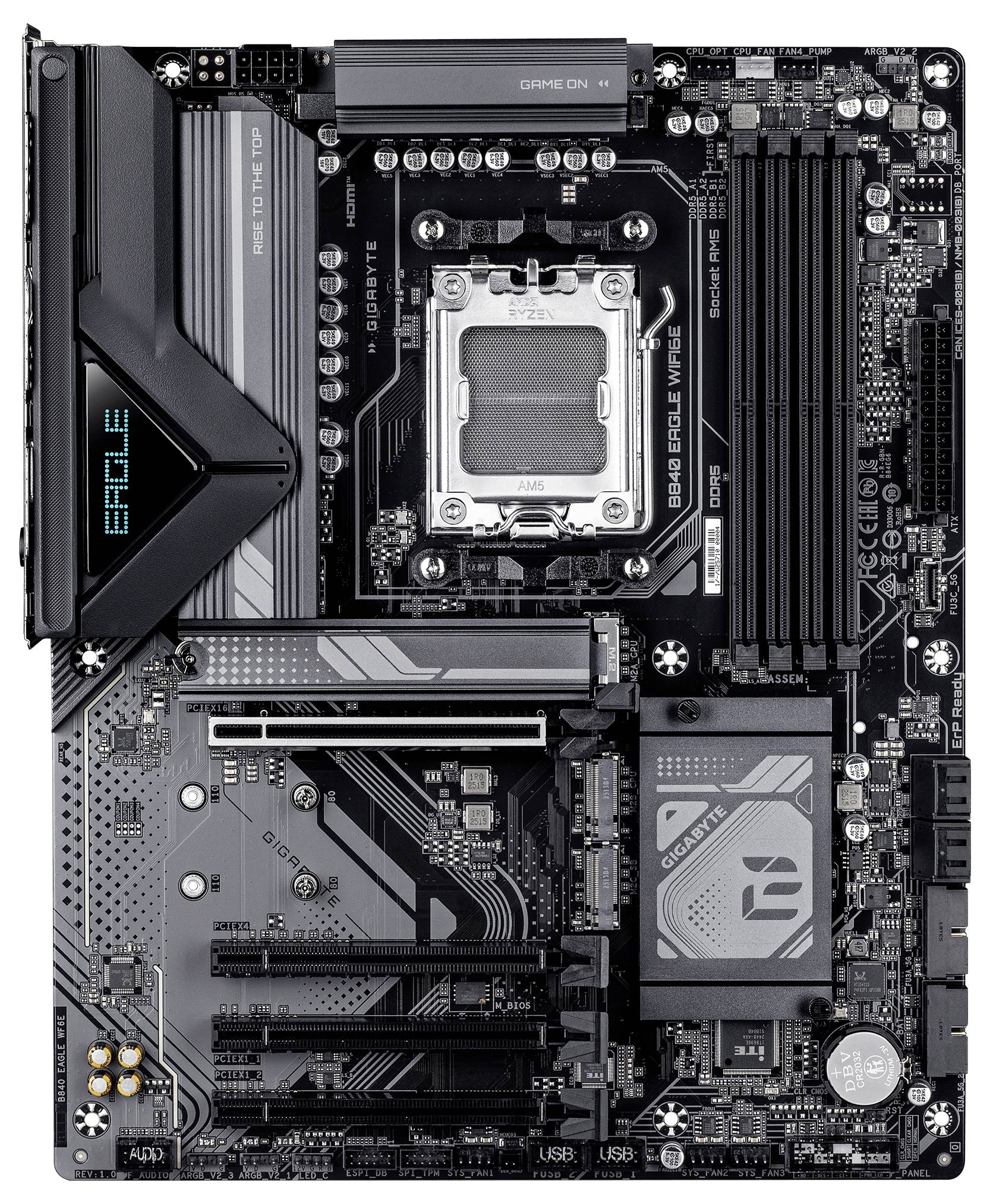 Gigabyte B840 EAGLE WF6E Mainboard Sockel (PC) AMD® AM5 Formfaktor (Details) ATX Mainboard-Chipsatz AMD® B840