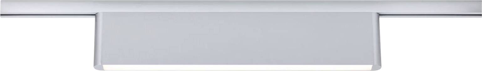 Eine rechteckige graue und weiße Deckenleuchte, die an der Decke montiert ist und für moderne Innenräume konzipiert wurde.