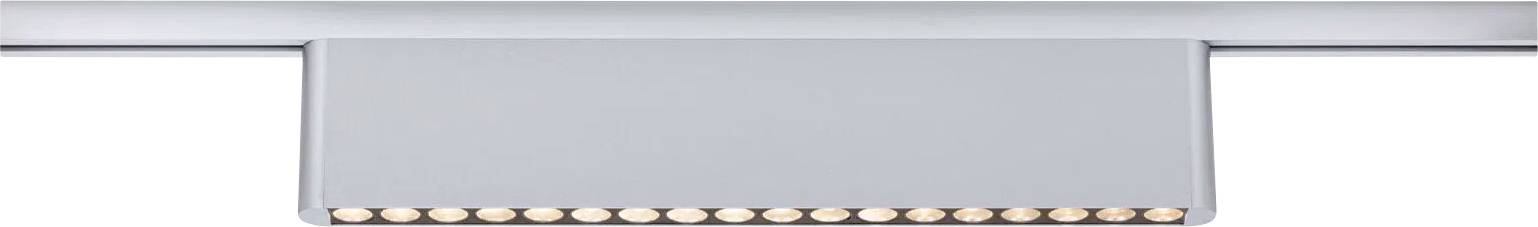 Ein rechteckiges graues Akustikpanel mit einer Reihe kleiner, gleichmäßig angeordneter Glühbirnen am unteren Rand, möglicherweise zur Beleuchtung verwendet.