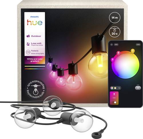 Philips Hue Lichterkette 929004581901 Hue Festavia Globe White and Color Ambiance