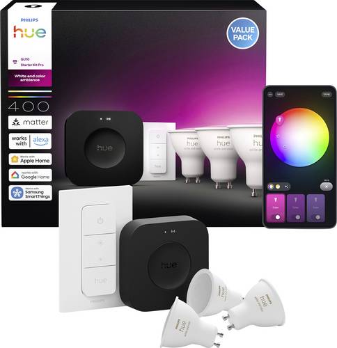 Philips Hue White and Color ambiance Kit de démarrage : trois