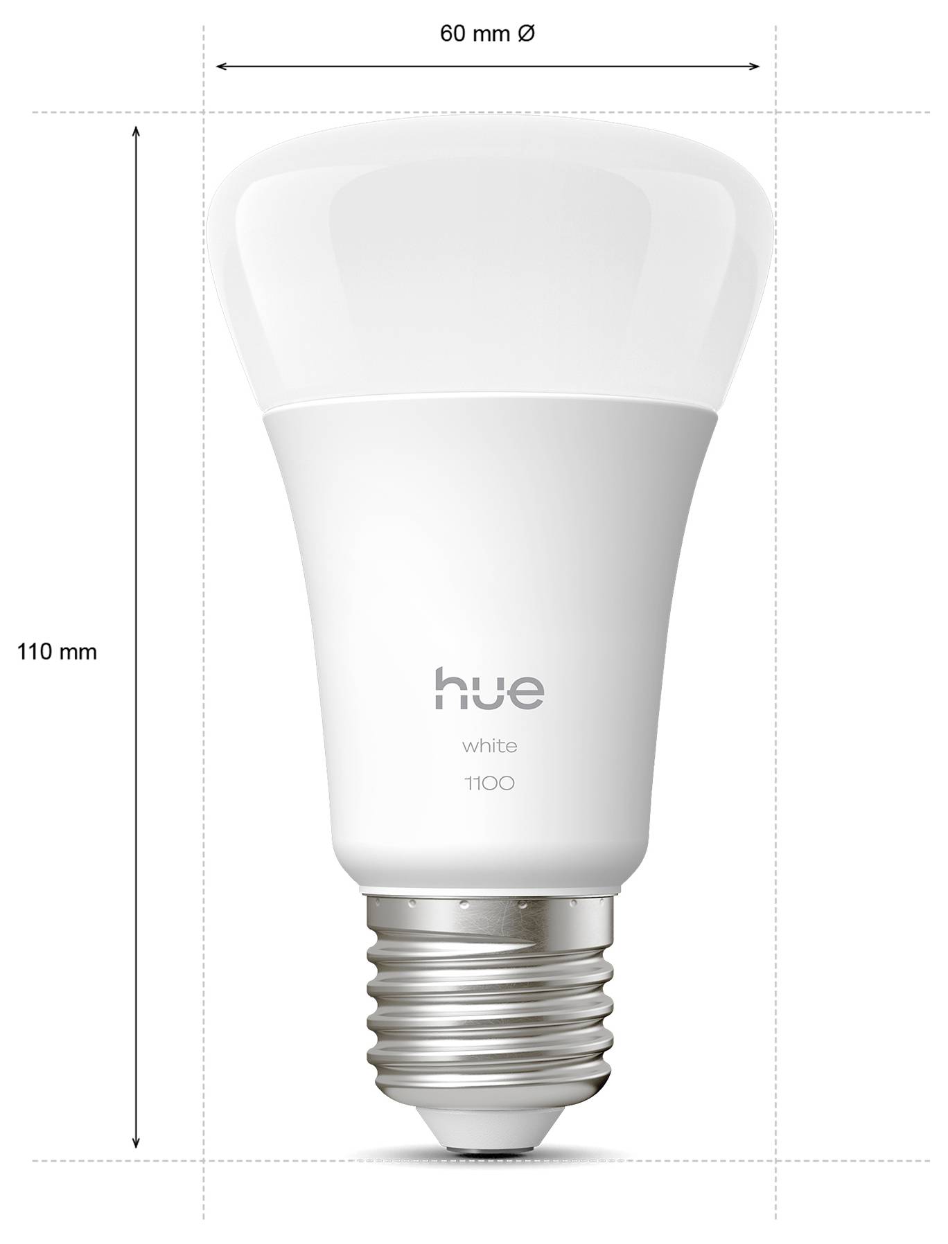 Das Bild zeigt eine Philips Hue LED-Lampe mit der Bezeichnung 