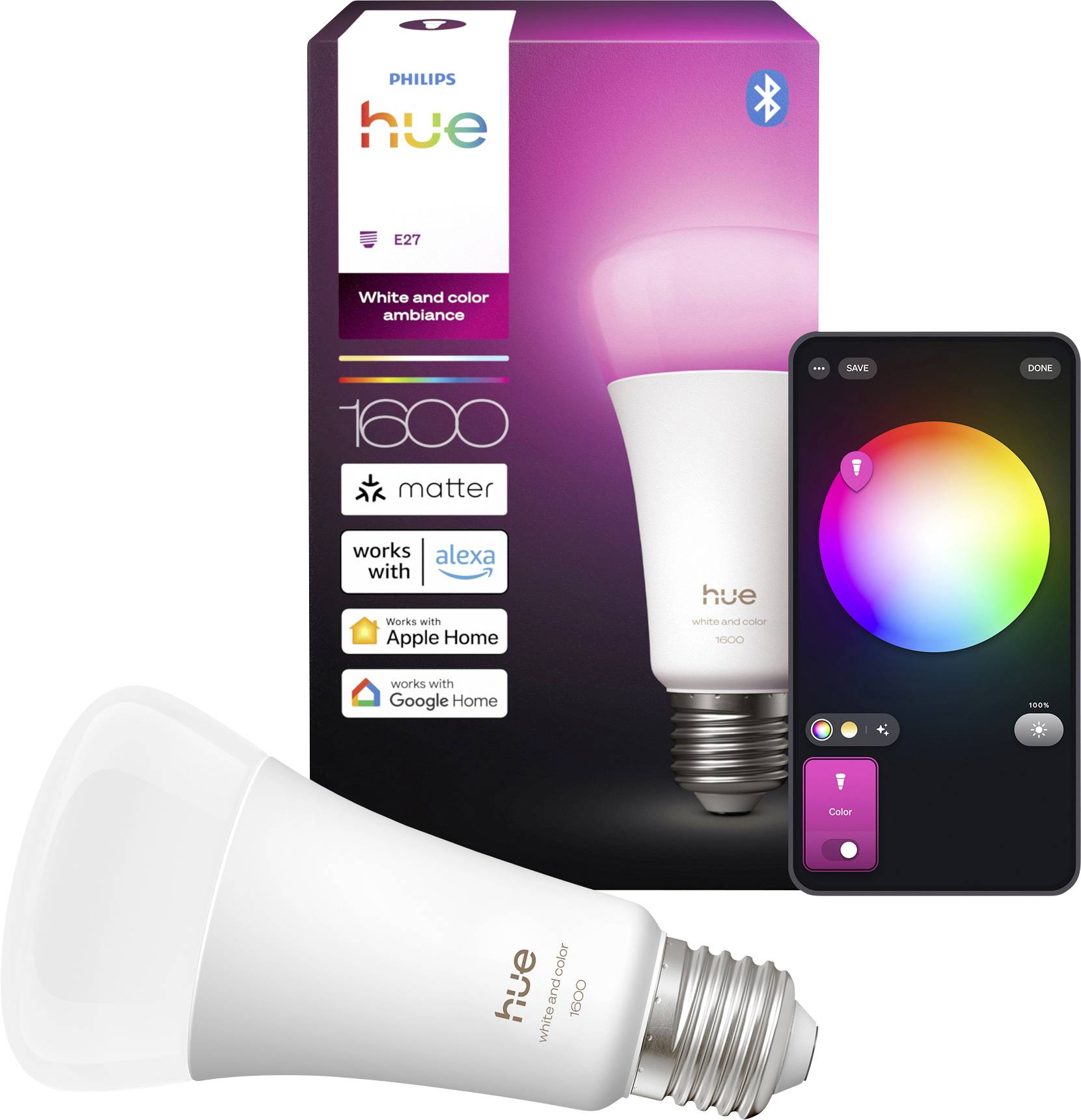 Philips LED-Leuchtmittel 929003853601 EEK: D (A - G) Hue White & Col. Amb