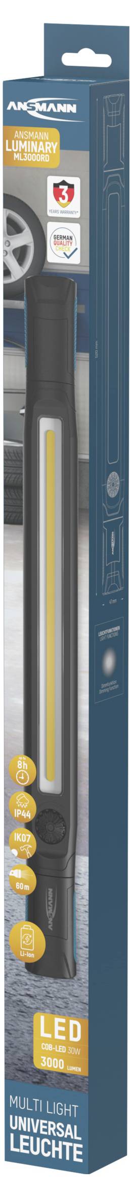 Ansmann 1600-0611 Akku-Universalleuchte ML3000RD 2021 Energieeffizienzklasse n.rel