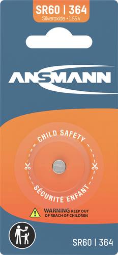 Ansmann Knopfzelle 364 1.55 V 1 St. 9 mAh Silberoxid Silberoxid Knopfzelle SR60 / SR621 / 364