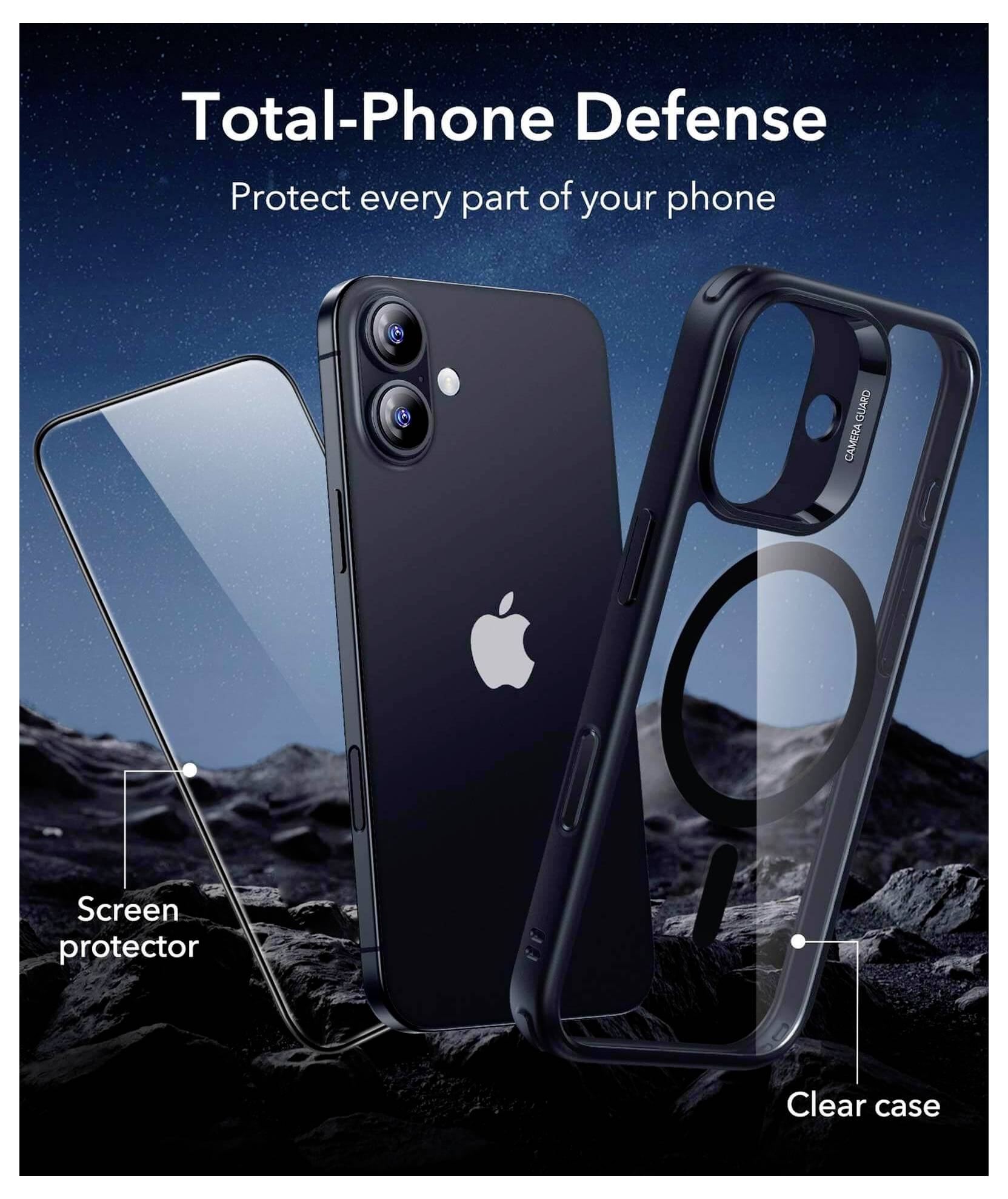 ESR Case Apple iPhone 17 Schwarz, Transparent 1A88900201