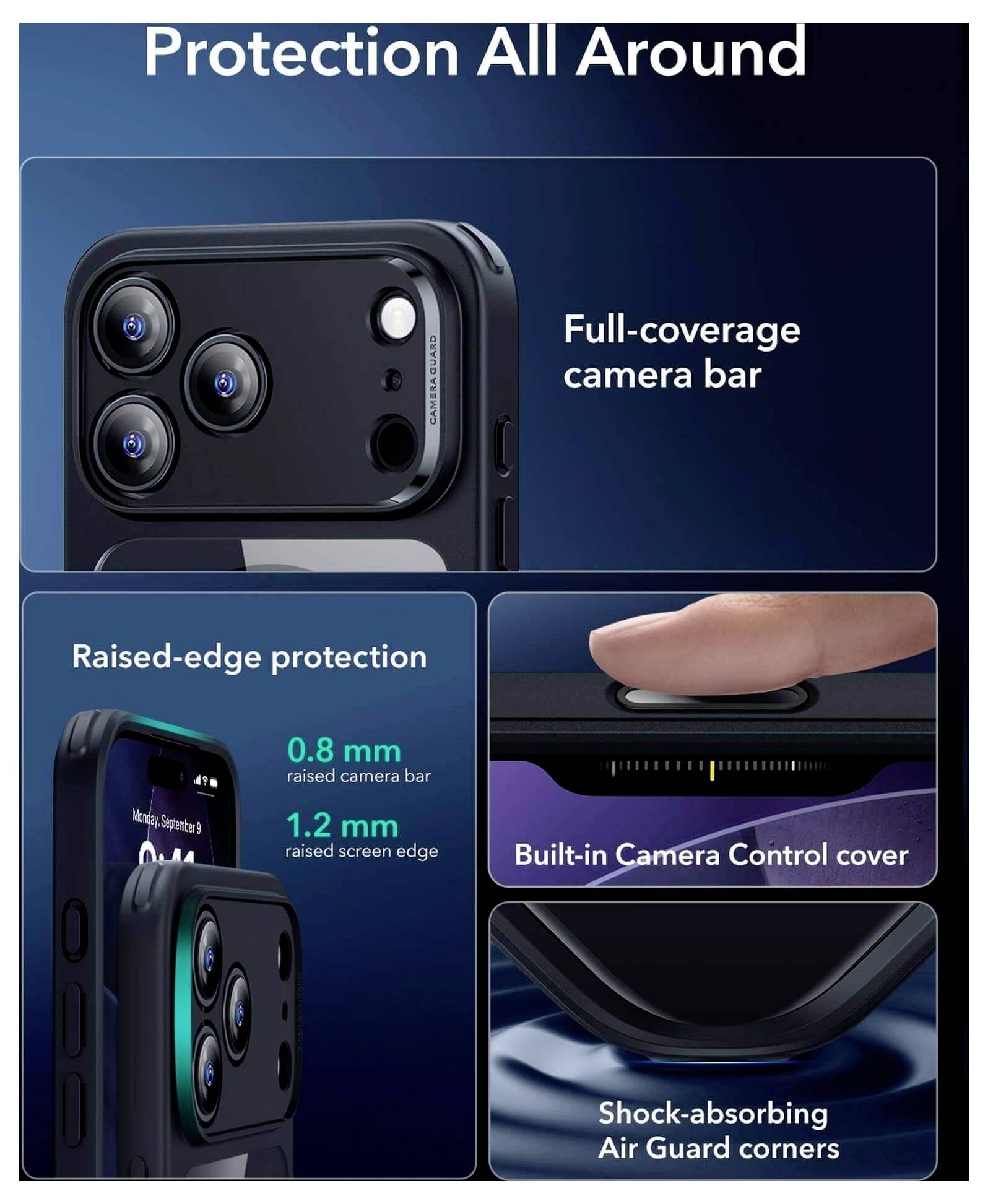 ESR Case Apple iPhone 17 Pro Max Schwarz, Transparent 1A89200201