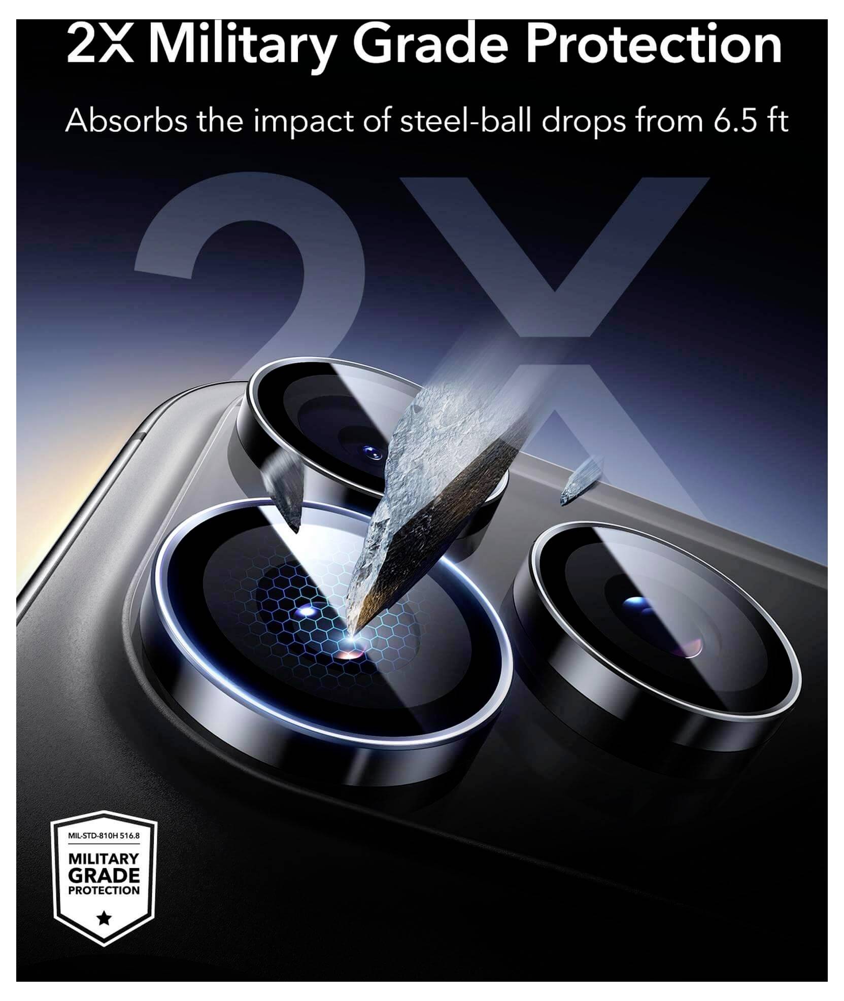 ESR Kameraschutzglas Apple Apple iPhone 17 Pro Max, Apple iPhone 17 Pro, Apple iPhone 16 Pro, Apple iPhone 16 Pro Max, 15 Pro, 15