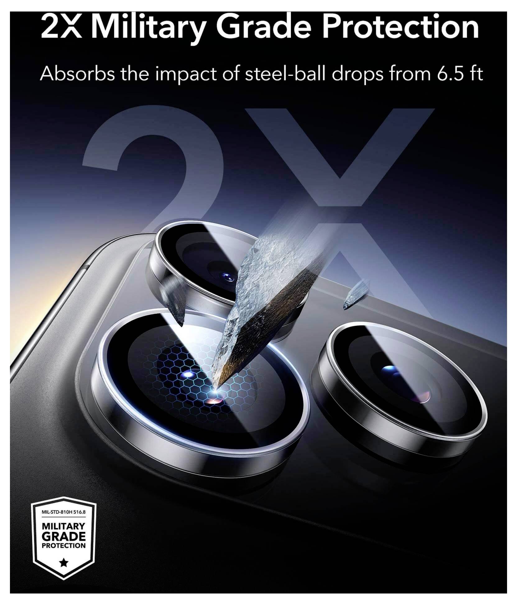 ESR Kameraschutzglas Apple Apple iPhone 17 Pro Max, Apple iPhone 17 Pro, Apple iPhone 16 Pro, Apple iPhone 16 Pro Max, 15 Pro, 15