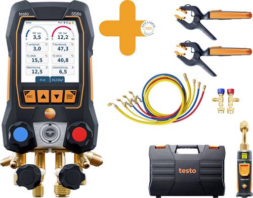Testo Smart Vakuum Set 0564 3558 Druck, Temperatur mit Füllschlauchsatz