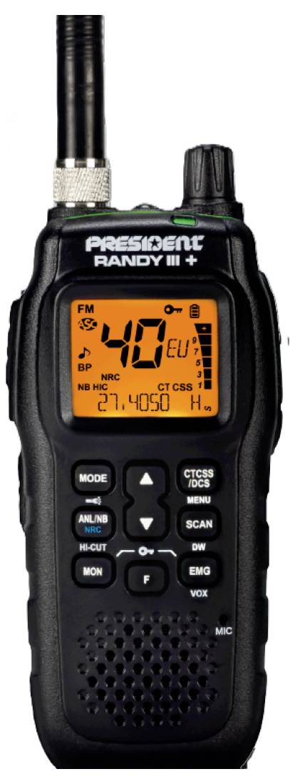 President Randy III+ CB-Handfunkgerät AM/FM 40210 CB-Handfunkgerät