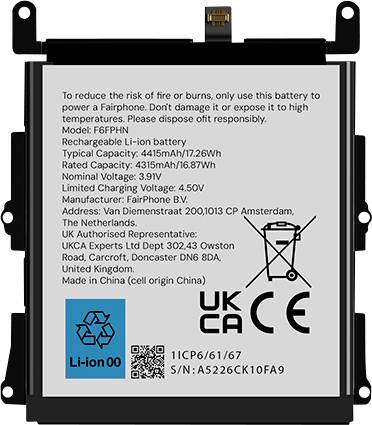 Fairphone Handy-Akku Fairphone (Gen. 6) 4415 mAh