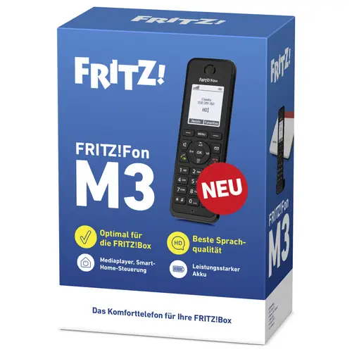 AVM FRITZ!Fon M3 DECT-Mobilteil Schwarz AVM FRITZ!Fon M3 DECT-Mobilteil Schwarz