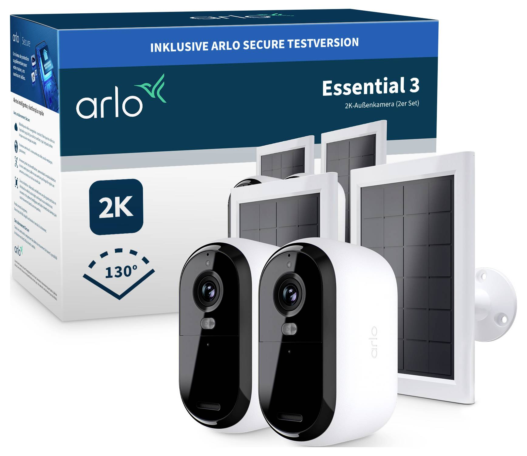 ARLO Essential 3 VMK3280-100EUS WLAN, Kabelgebunden, Kabellos IP-Überwachungskamera