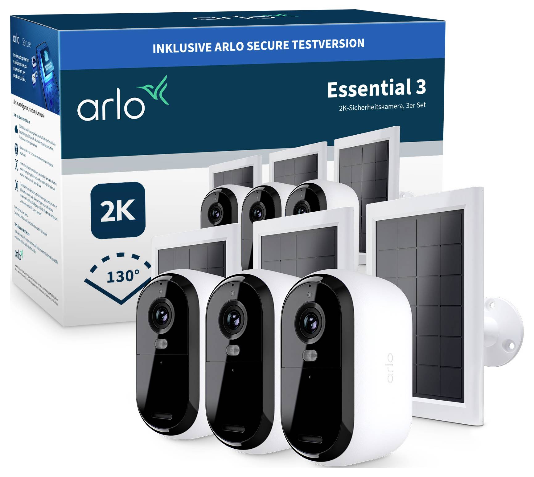ARLO Essential 3 VMK3380-100EUS WLAN, Kabelgebunden, Kabellos IP-Überwachungskamera