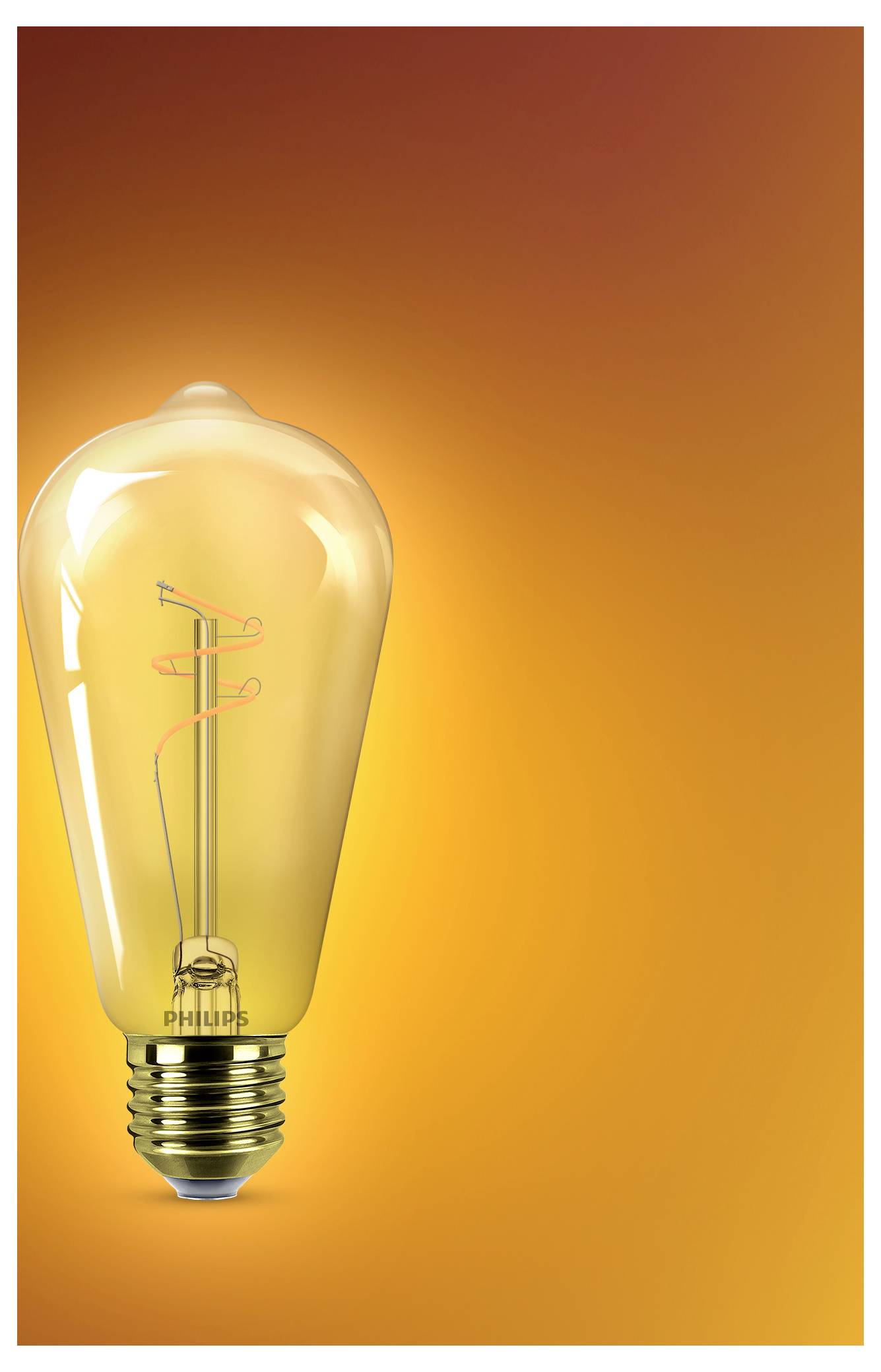 Philips 8721103049056 LED E27 Spiralform 3.1W = 25W Gold, Bernstein 1St.