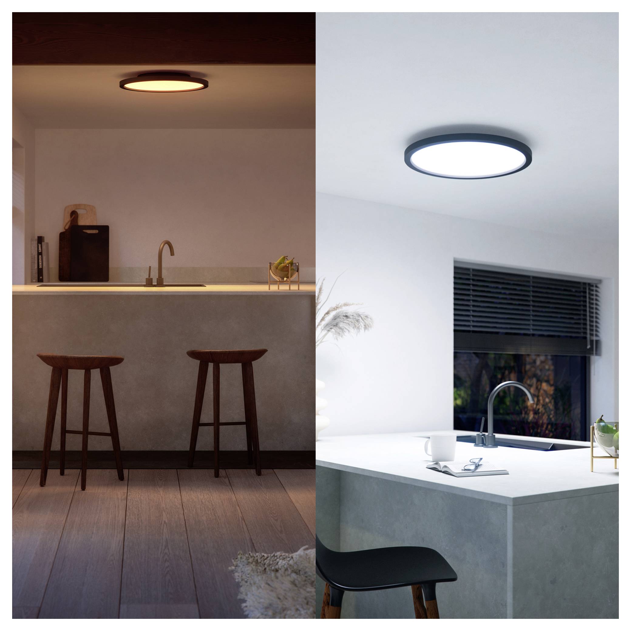 Philips 8720169329072 LED-Deckenleuchte 21W Warmweiß bis Kaltweiß Schwarz