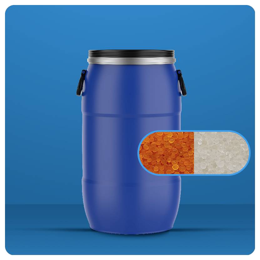 GIEBEL Desiccants Silicagel Trockenperlen Orange, Farblos