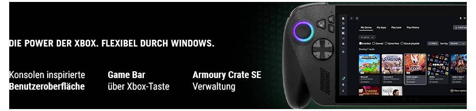 Asus ROG XBOX Ally X Ryzen Z2 Extreme 24 Handheld 1TB Schwarz