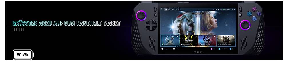 Asus ROG Ally X Ryzen Z1 Extreme 24GB Handheld 1TB Schwarz