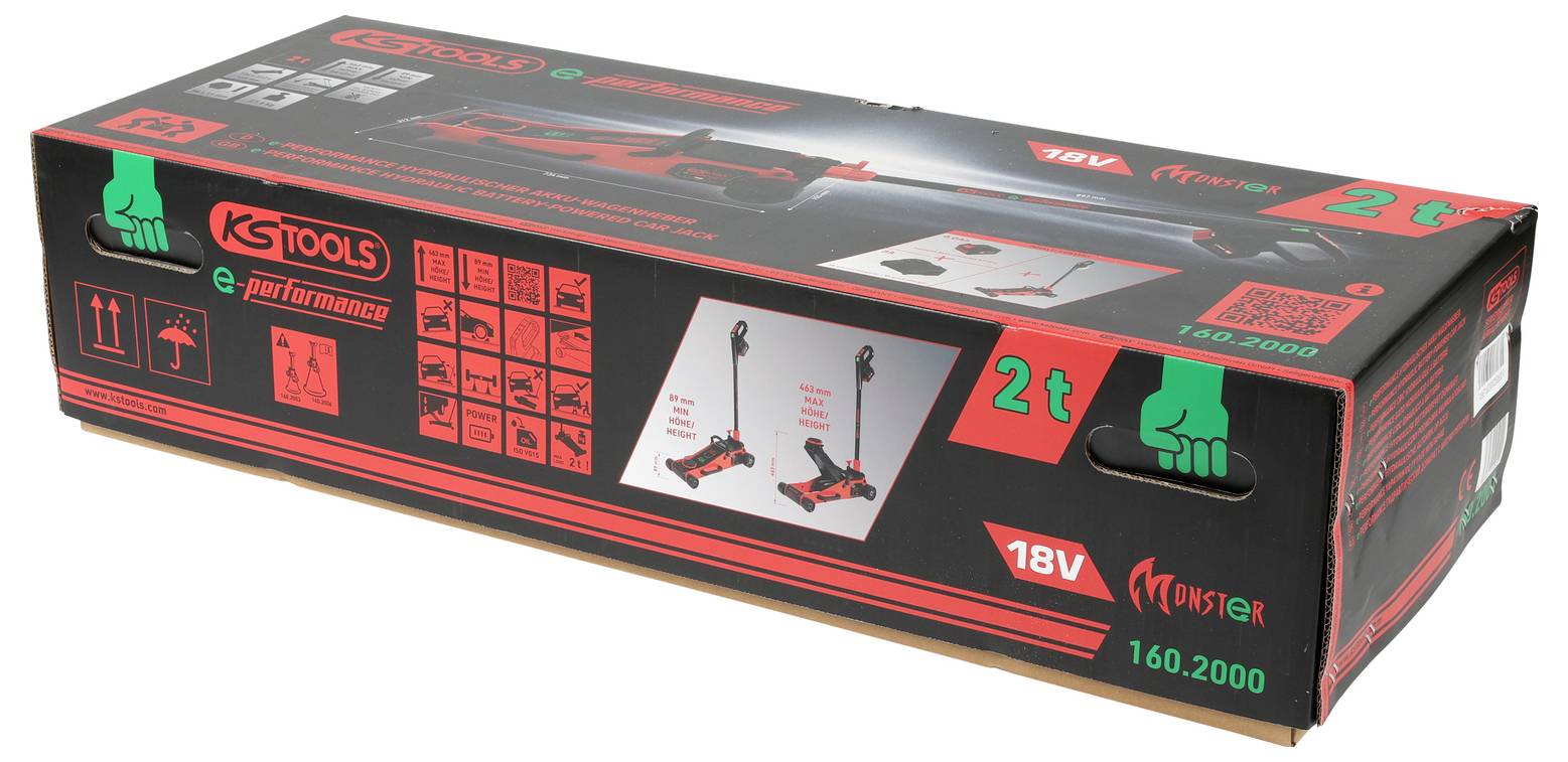 KS Tools Hydraulischer Wagenheber 2 t Arbeitshöhe: 89 - 463mm