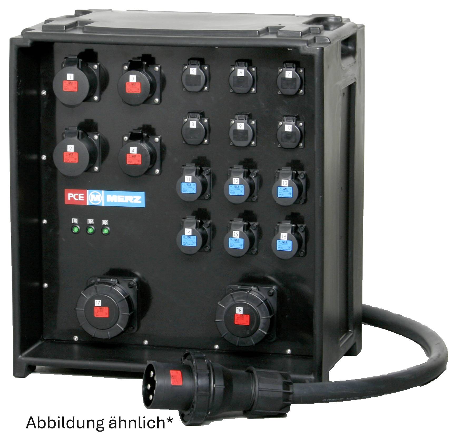 MERZ CEE Stromverteiler M-SVE5-3 32/3-18/G/E/MS MZ85700 400V 32A