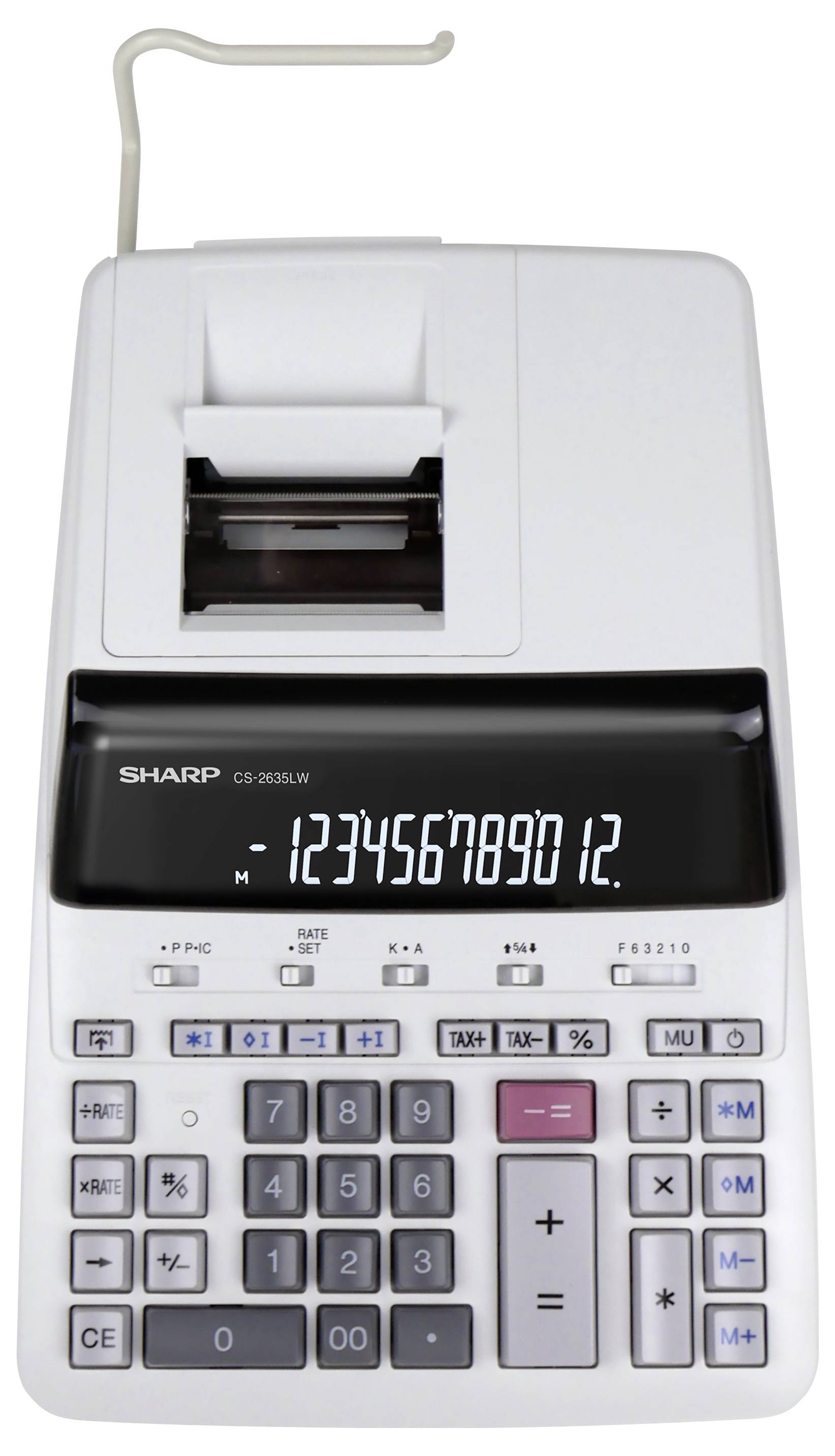 Sharp Tischrechner druckend CS-2635 LW 12 Stellen, schwarz/rot Druck Tischrechner Schwarz, Weiß (B x H x T) 222 x 78 x 335mm