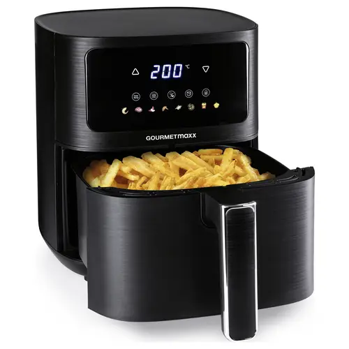 GOURMETmaxx Digitale Heißluftfritteuse | 4-in-1 Multi-Küchentool Mit 9 Funktionen Und 10 Programmen Fuer Perfekte Ergebnisse Ideal Zum Frittieren Grillen Etc Sparen Sie Zeit Und Energie GOURMETmaxx Digitale Heißluftfritteuse | 4-in-1 Multi-Küchentool Mit 9 Funktionen Und 10 Programmen Fuer Perfekte Ergebnisse Ideal Zum Frittieren Grillen Etc Sparen Sie Zeit Und Energie