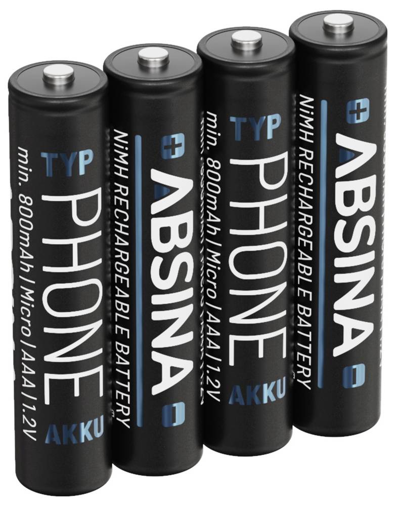 Absina Micro (AAA)-Akku NiMH 1.2V 4St.