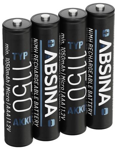 Absina Micro (AAA)-Akku NiMH 1.2 V 4 St.