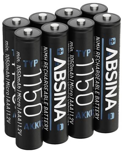 Absina Micro (AAA)-Akku NiMH 1.2 V 8 St.