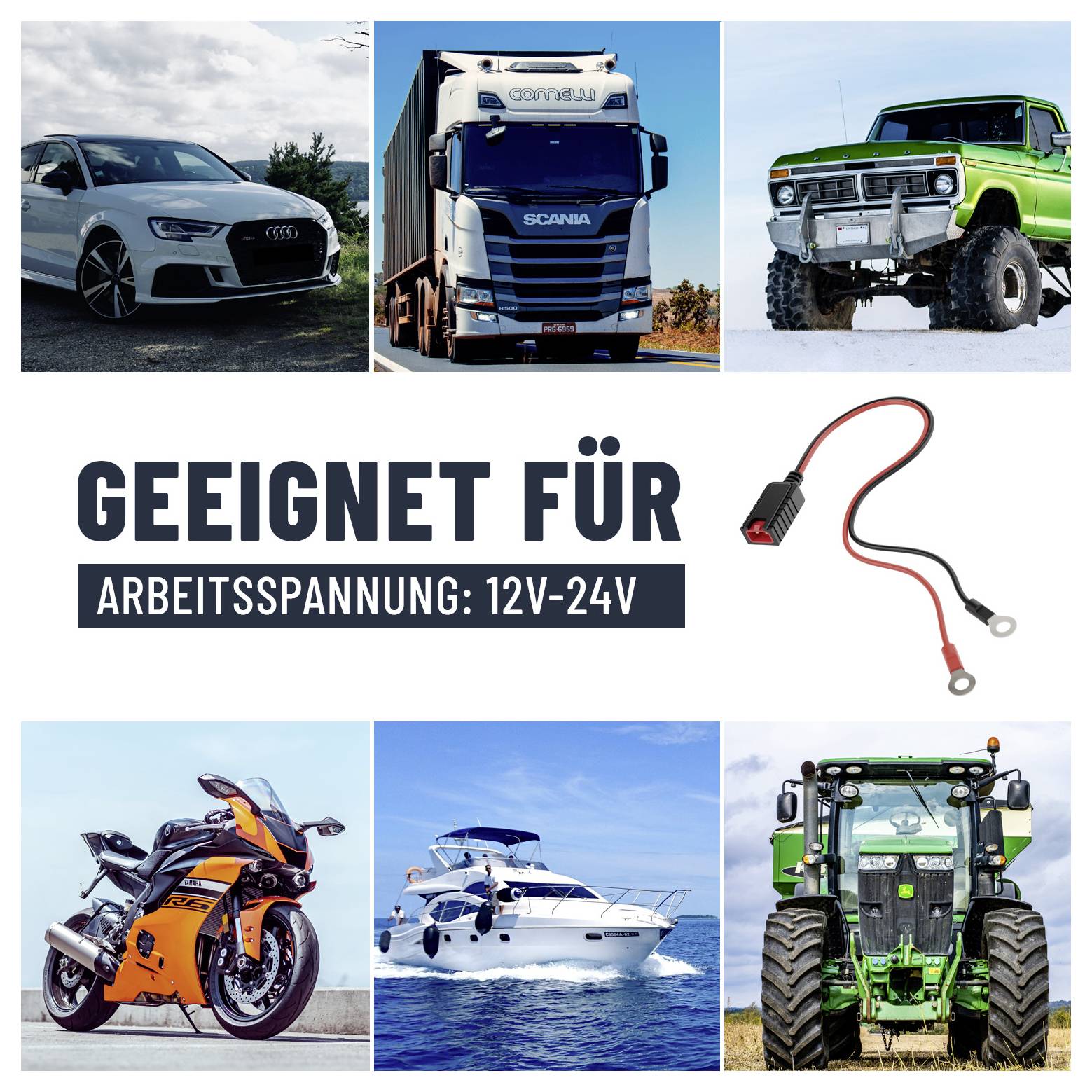 Geeignet für Arbeitsspannung: 12V-24V