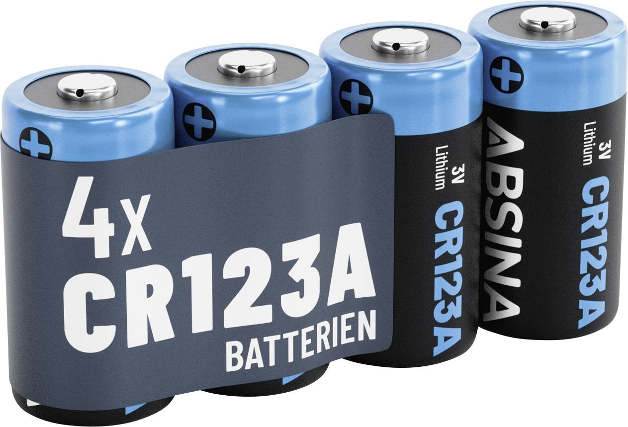 Absina Spezial-Batterie CR-123A Lithium 1300 3V 4St.