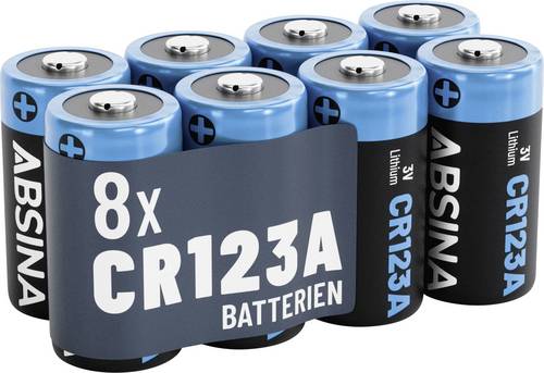Absina Spezial-Batterie CR123A Lithium 1300 3 V 8 St.