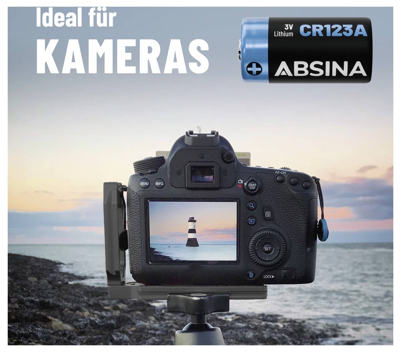 Absina Spezial-Batterie CR-123A Lithium 1300 3V 8St.