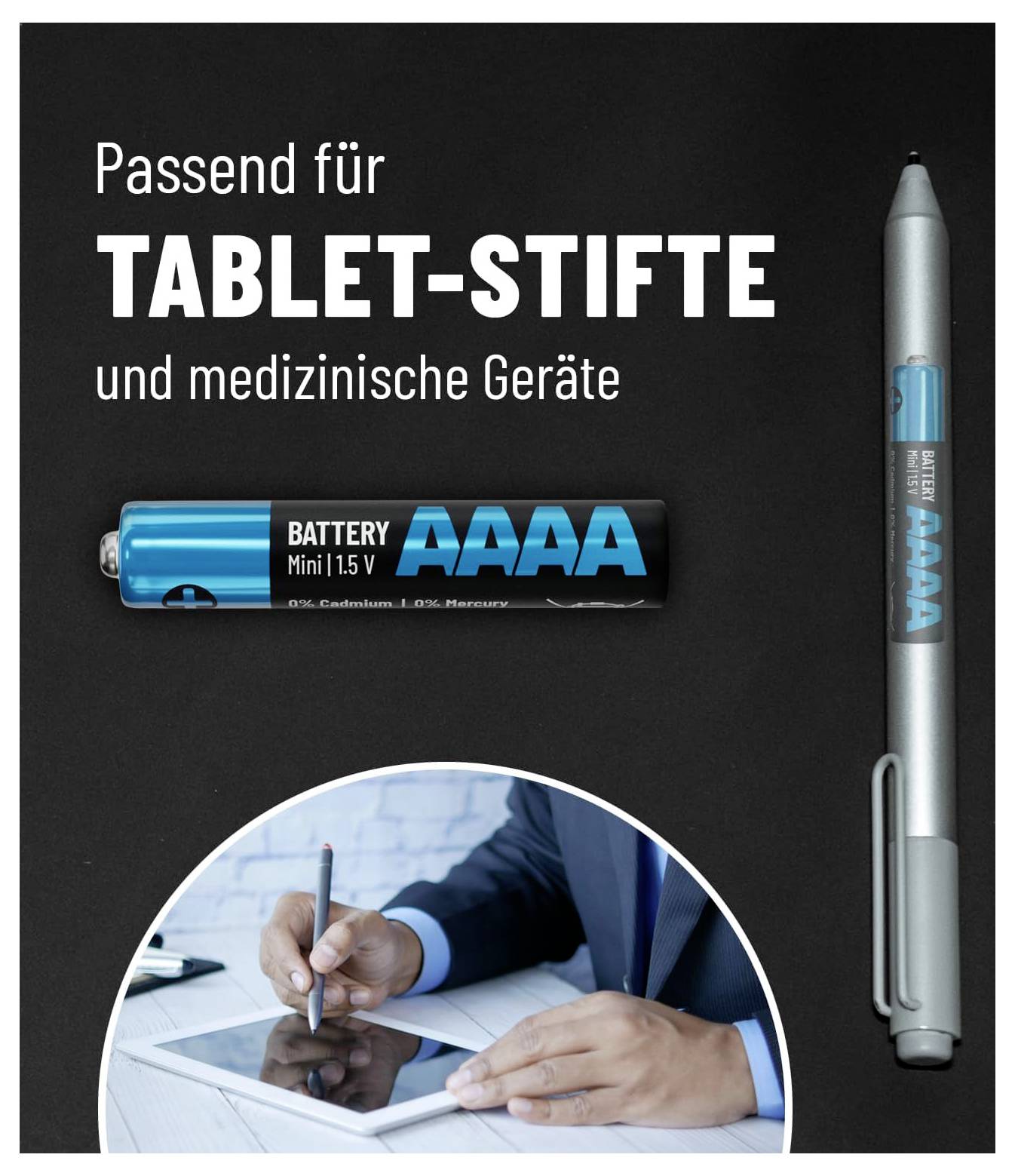 Absina Mini (AAAA)-Batterie Mini (AAAA) Alkali-Mangan 1.5 V 500 16 St.