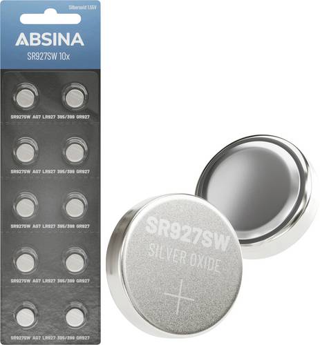 Absina Knopfzelle 395 1.55 V 10 St. Silberoxid
