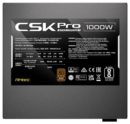 Antec CSK1000 PRO Netzteil / Stromversorgung 1000W ATX 80PLUS® Bronze