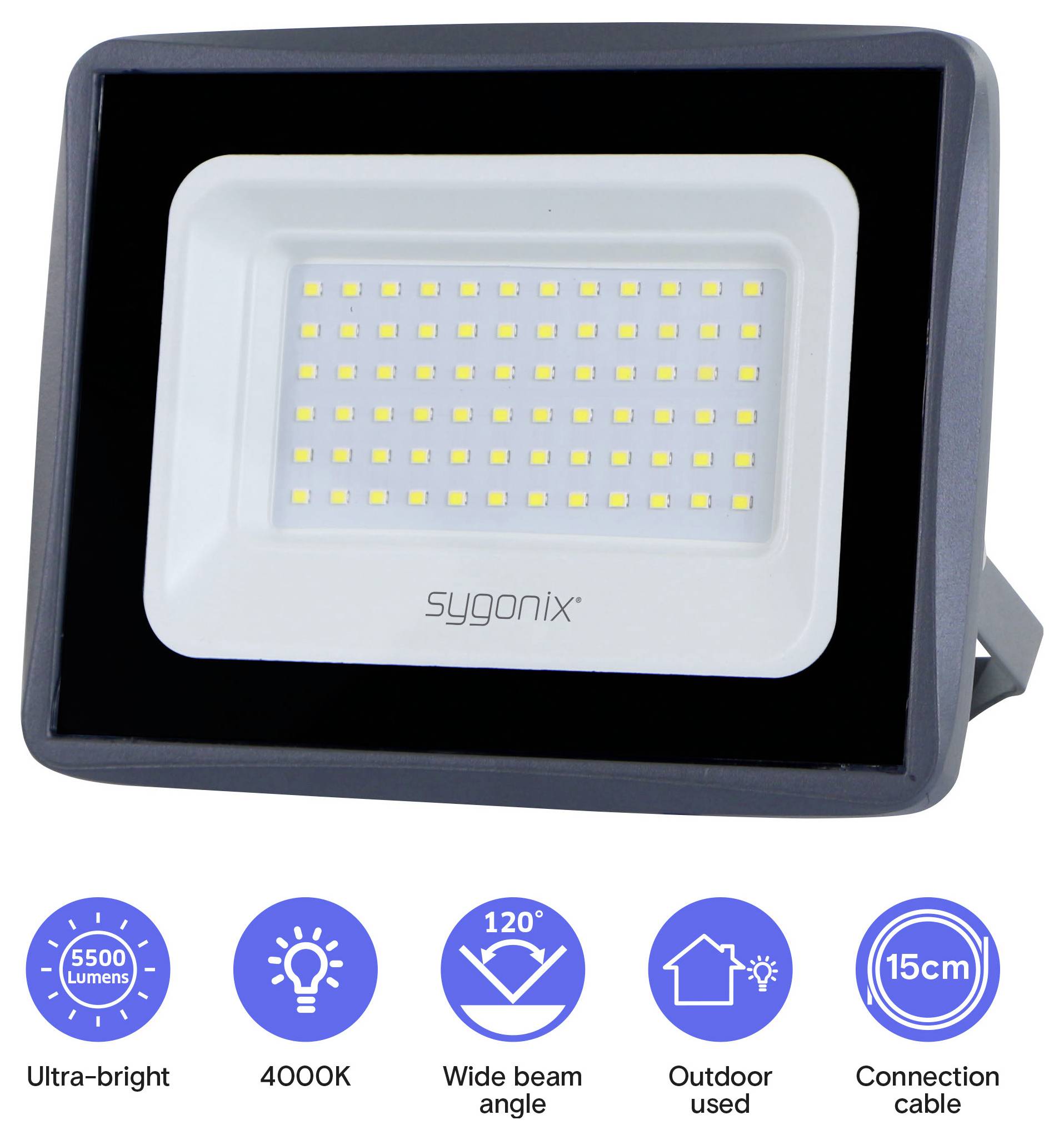 Sygonix SY-7047556 LED-Außenstrahler EEK: E (A - G) 50W Leuchtfarben: Neutralweiß