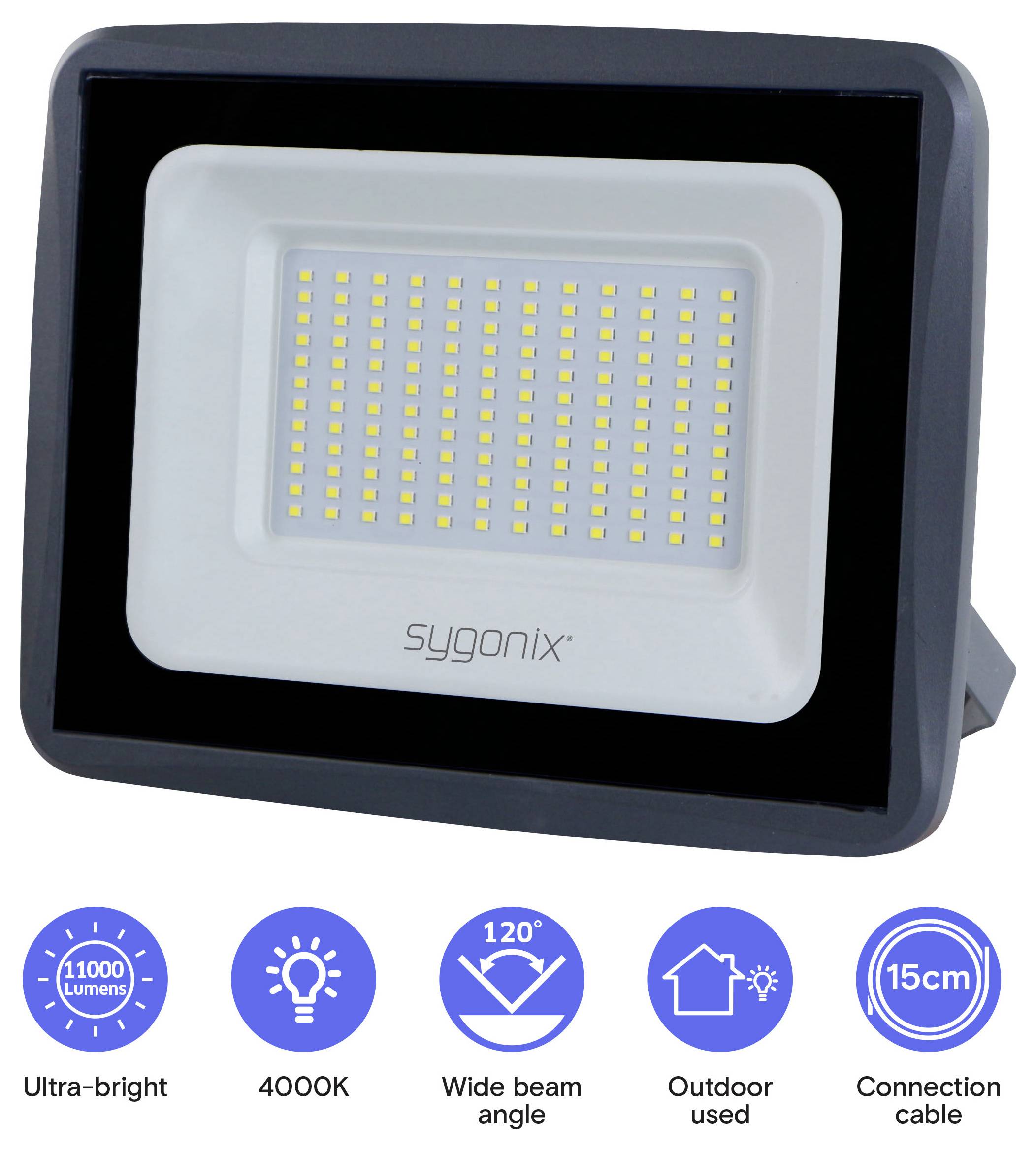 Sygonix SY-7047558 LED-Außenstrahler EEK: E (A - G) 100W Leuchtfarben: Neutralweiß