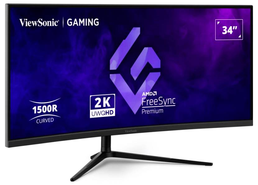 Viewsonic VX3418C-2K LED-Monitor EEK F (A - G) 86.4cm (34 Zoll) 3440 x 1440 Pixel 21:9 1 ms VA LED