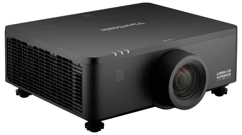 Ein schwarzer Projektor mit der Beschriftung 