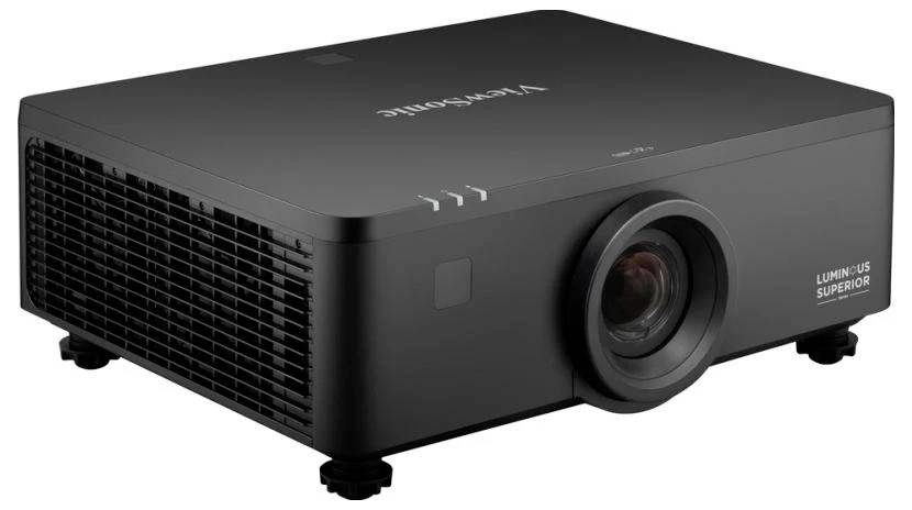 Ein schwarzer Projektor mit der Aufschrift 