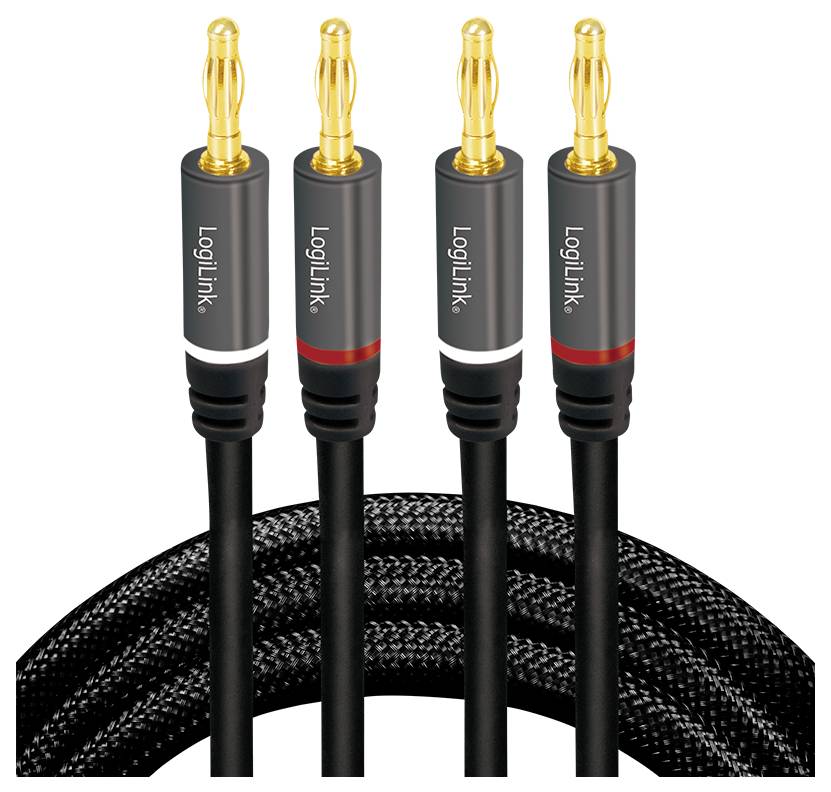 LogiLink CA1210 Audio Anschlusskabel 3.0m Schwarz Geschirmt, Farbcodiert